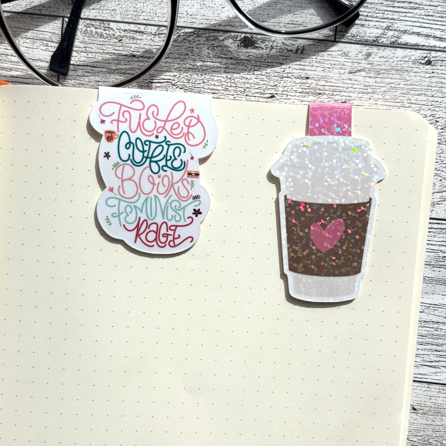 Coffee-Themed Magnetic Bookmarks – Cute & Snarky Coffee Lover Gifts for Readers