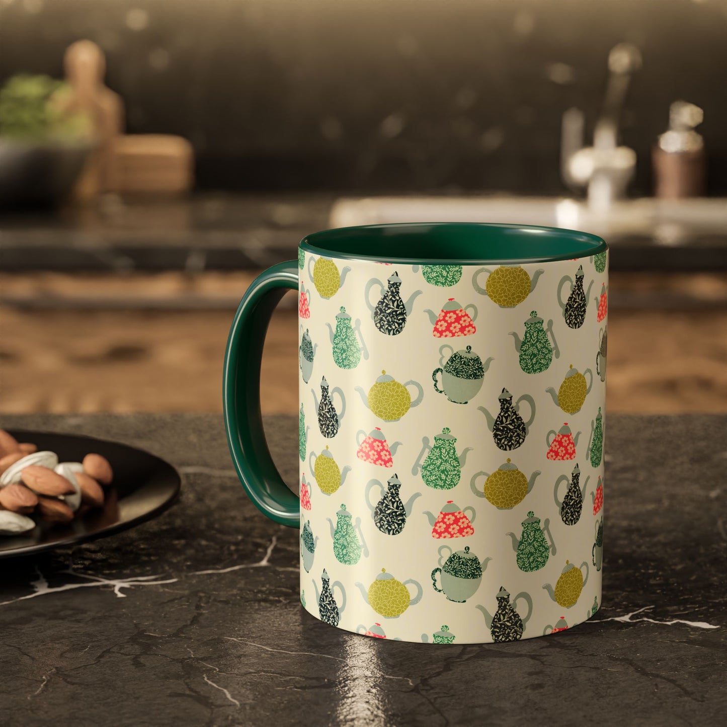 Teapots Mug – Cozy Two-Tone Book Lover Coffee Cup | Reading Gift for Tea Drinkers