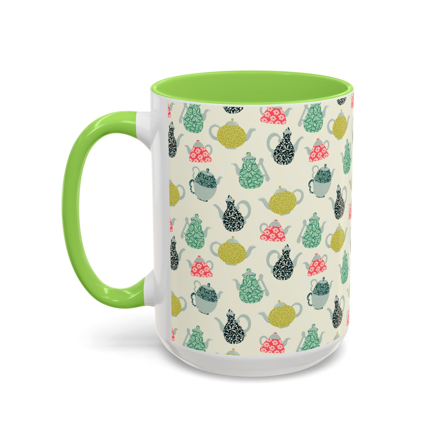 Teapots Mug – Cozy Two-Tone Book Lover Coffee Cup | Reading Gift for Tea Drinkers