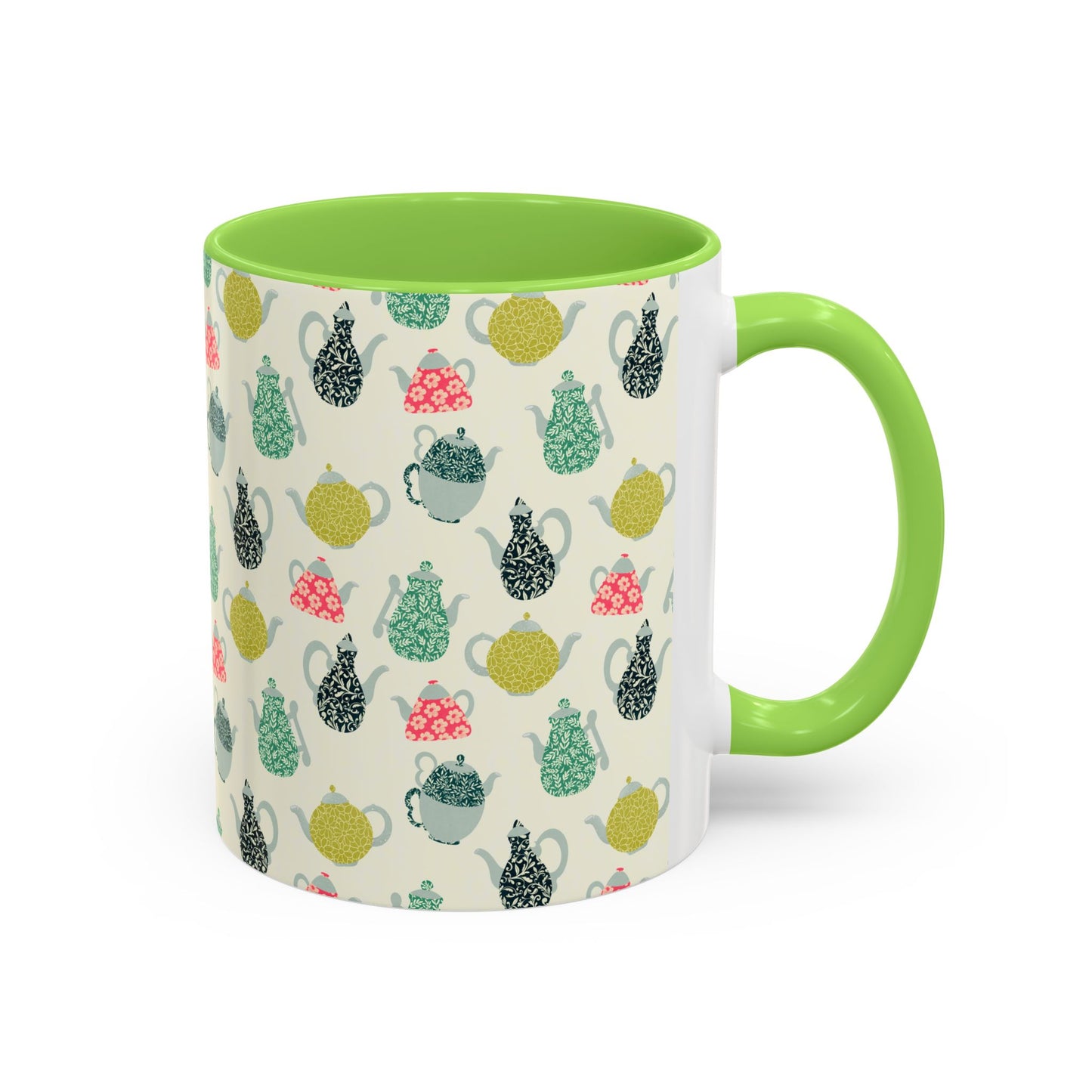 Teapots Mug – Cozy Two-Tone Book Lover Coffee Cup | Reading Gift for Tea Drinkers