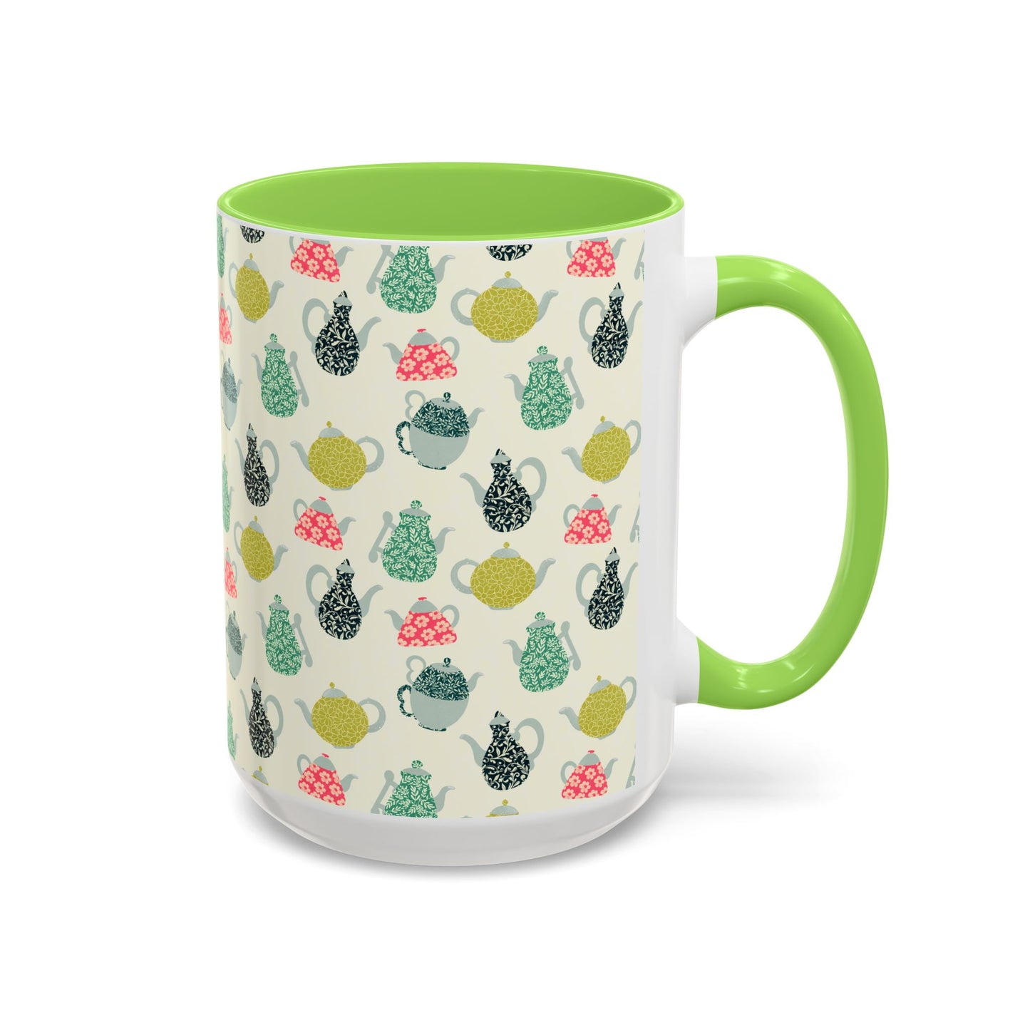 Teapots Mug – Cozy Two-Tone Book Lover Coffee Cup | Reading Gift for Tea Drinkers