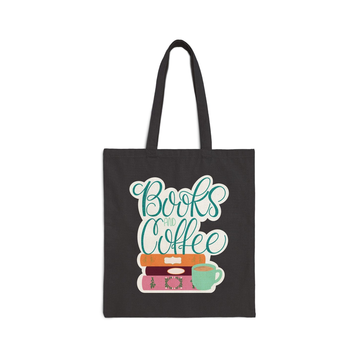 Cotton Canvas Bag for Coffee and Book Lovers