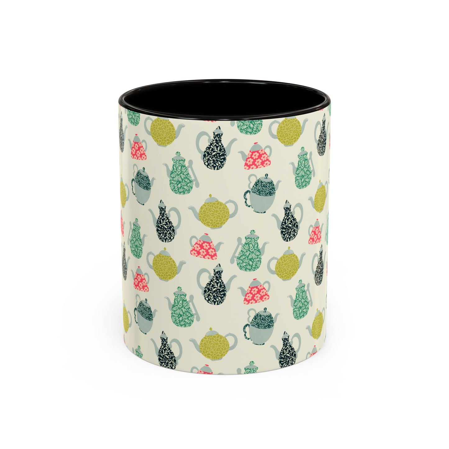 Teapots Mug – Cozy Two-Tone Book Lover Coffee Cup | Reading Gift for Tea Drinkers