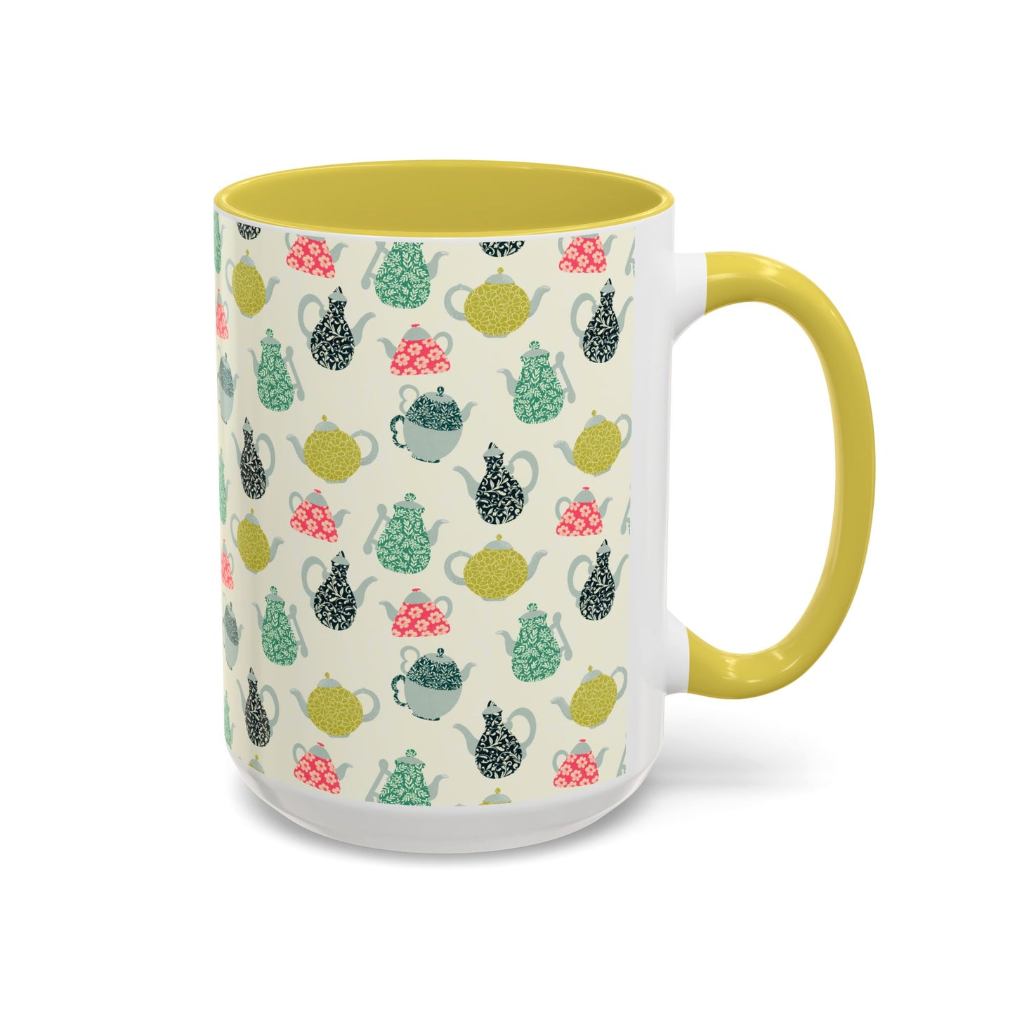 Teapots Mug – Cozy Two-Tone Book Lover Coffee Cup | Reading Gift for Tea Drinkers