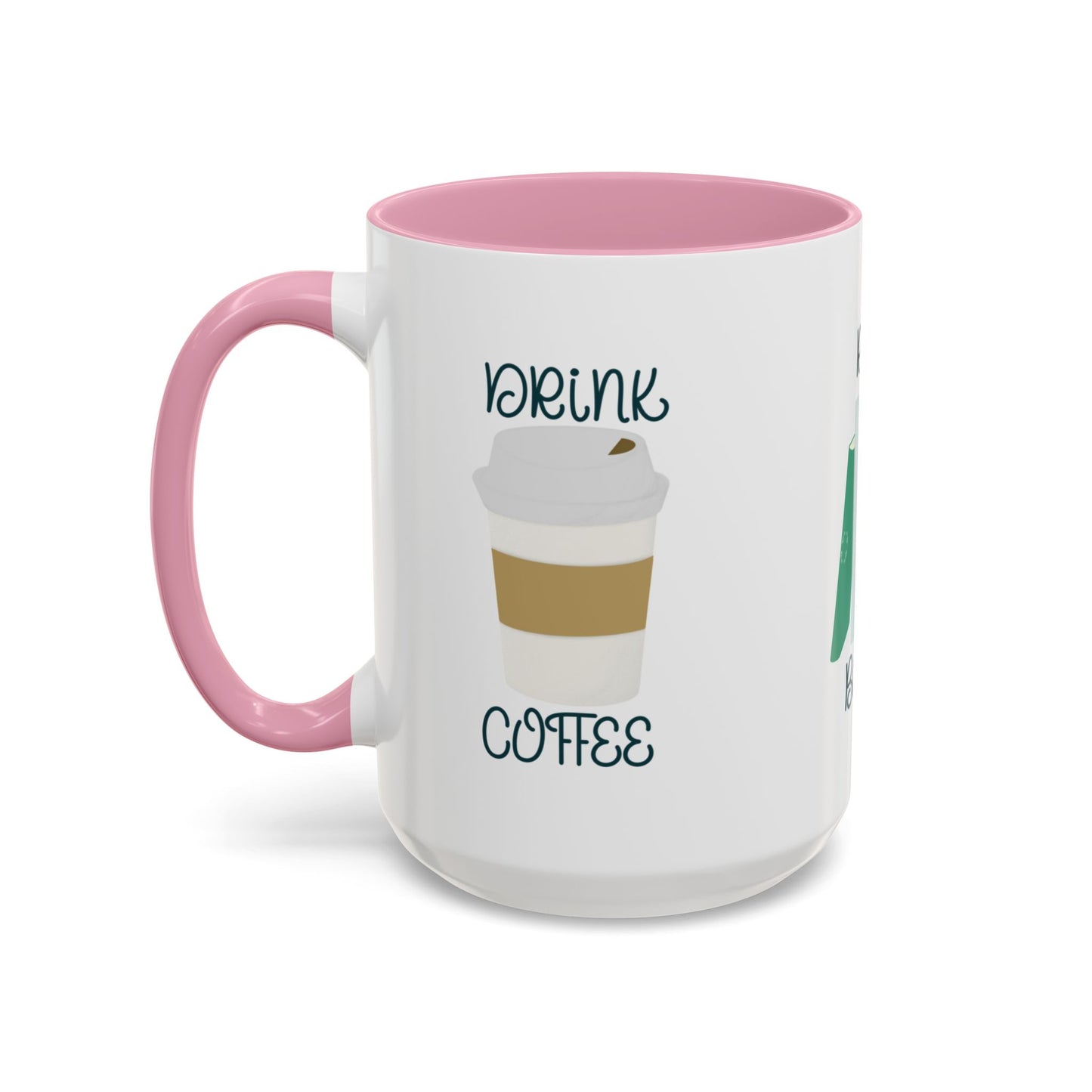 Drink Coffee Read Books Don’t Be a Twatwaffle Mug – Funny Two-Tone Book Lover Coffee Cup