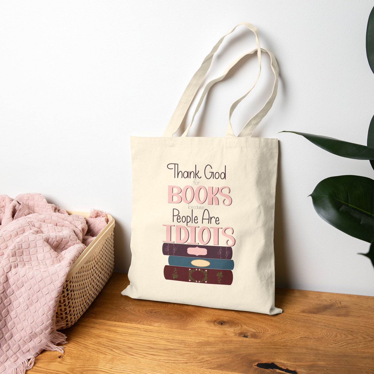 Thank God for Books Tote Bag | Funny Book Lover Gift | Cotton Canvas Bag for Readers | Literary Tote for Library Lovers, Cute Grocery Bag, [...]