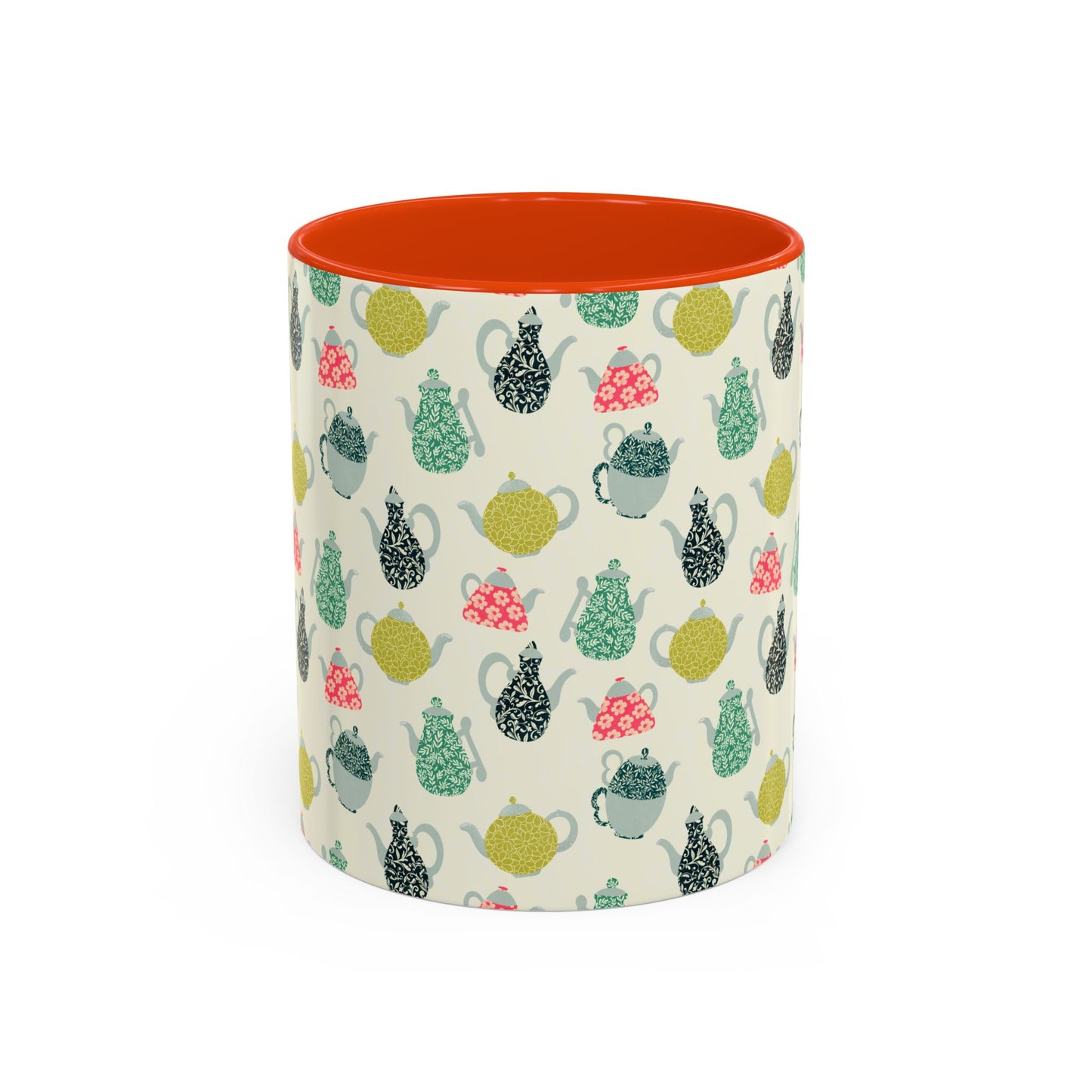 Teapots Mug – Cozy Two-Tone Book Lover Coffee Cup | Reading Gift for Tea Drinkers