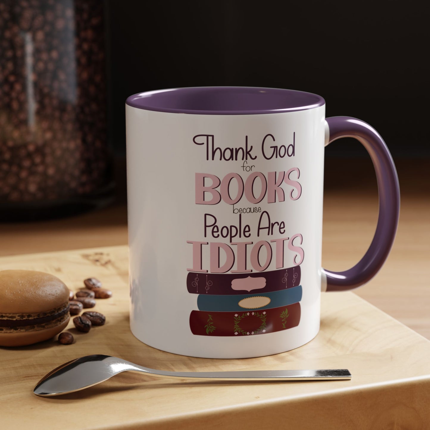 Thank God for Books Accent Coffee Mug (11, 15oz)