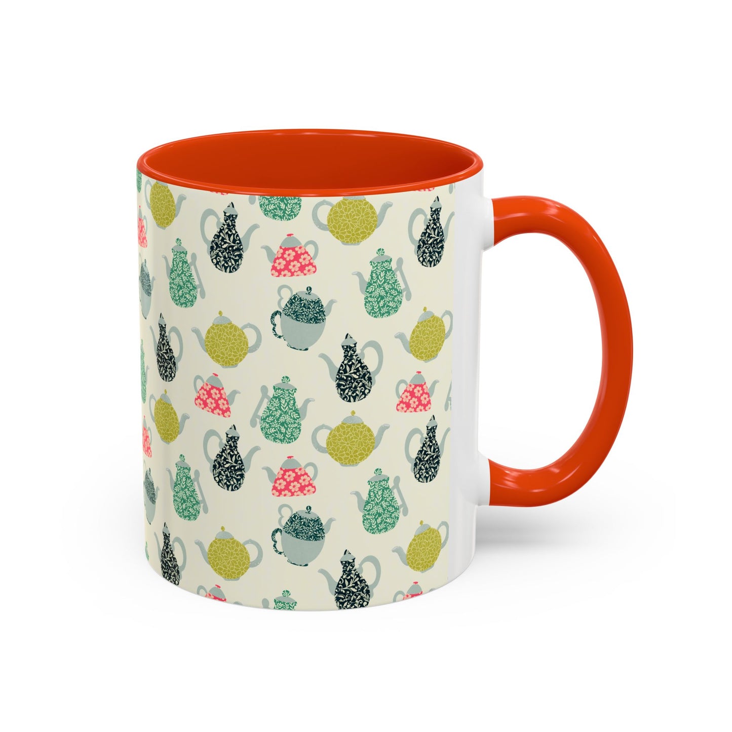 Teapots Mug – Cozy Two-Tone Book Lover Coffee Cup | Reading Gift for Tea Drinkers