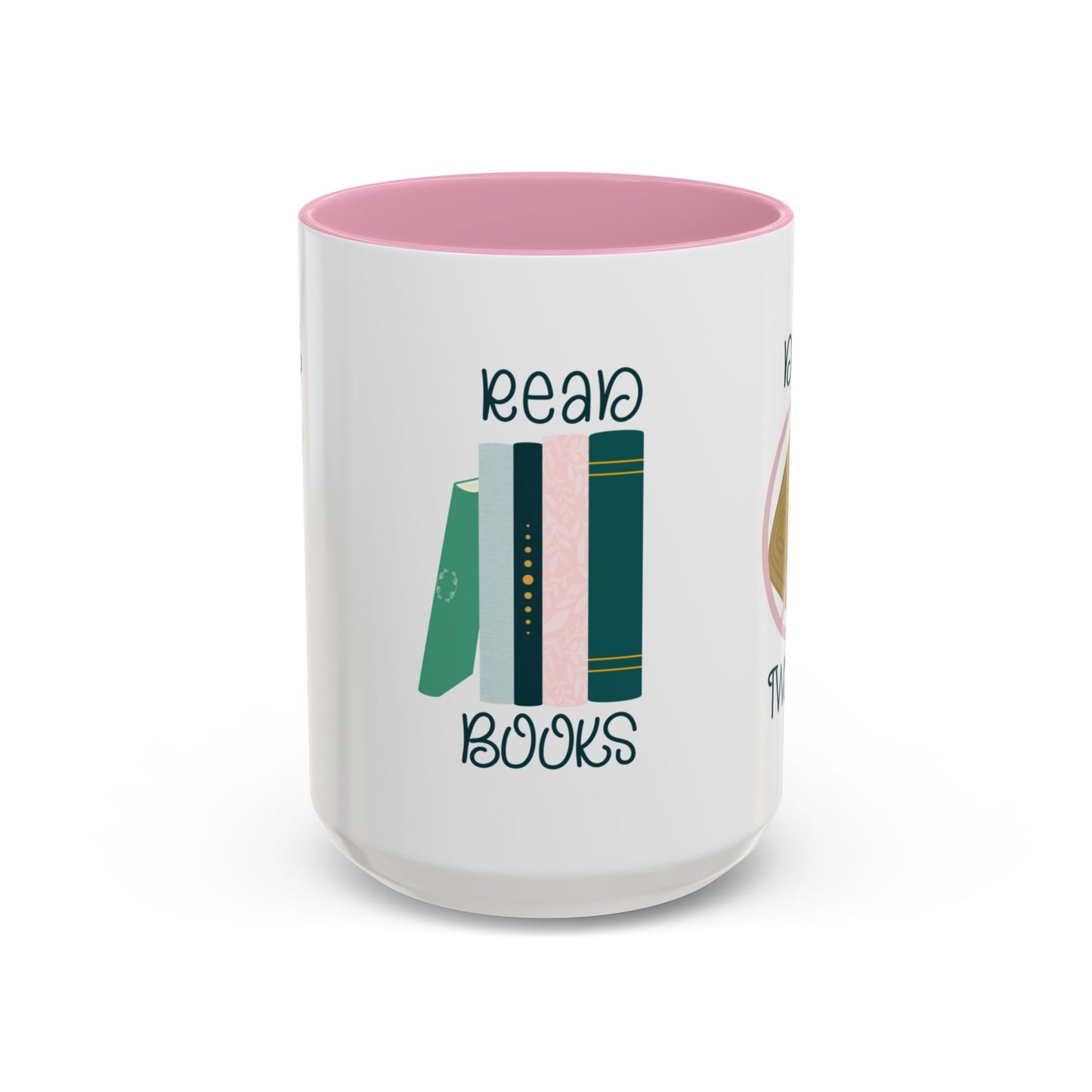 Drink Coffee Read Books Don’t Be a Twatwaffle Mug – Funny Two-Tone Book Lover Coffee Cup