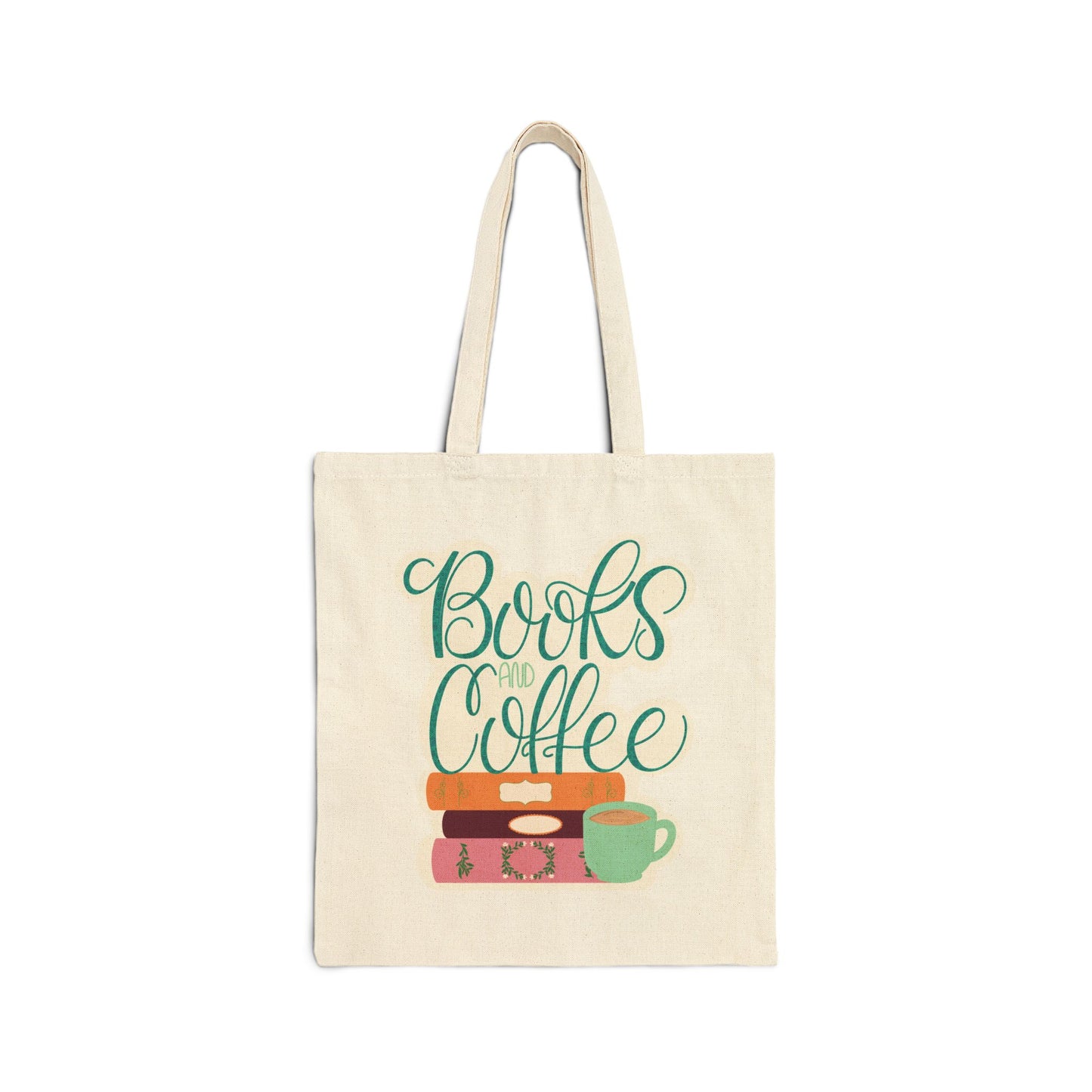 Cotton Canvas Bag for Coffee and Book Lovers