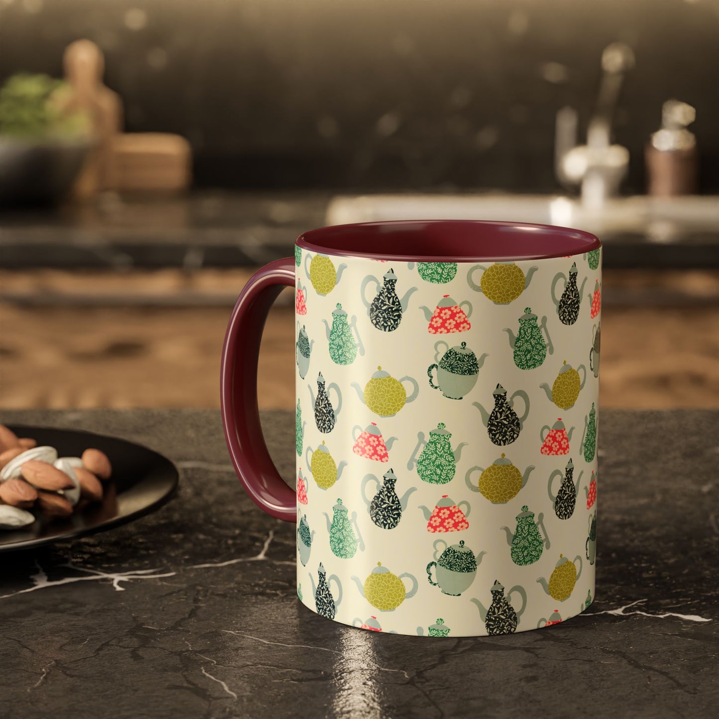 Teapots Mug – Cozy Two-Tone Book Lover Coffee Cup | Reading Gift for Tea Drinkers