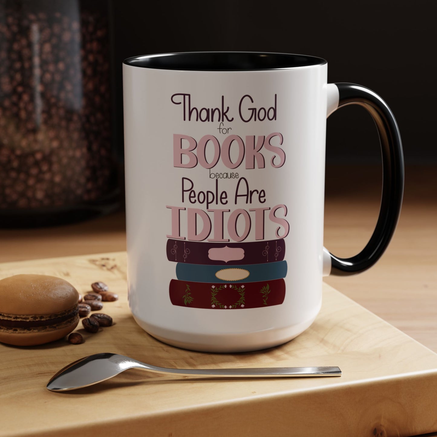 Thank God for Books Accent Coffee Mug (11, 15oz)
