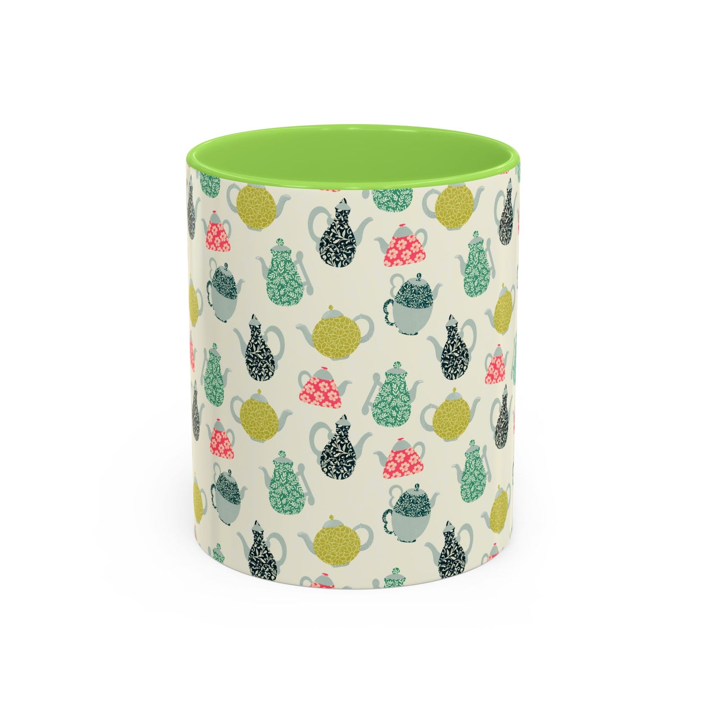 Teapots Mug – Cozy Two-Tone Book Lover Coffee Cup | Reading Gift for Tea Drinkers