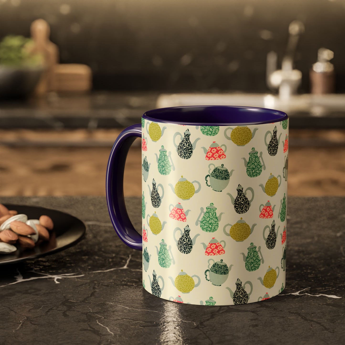 Teapots Mug – Cozy Two-Tone Book Lover Coffee Cup | Reading Gift for Tea Drinkers