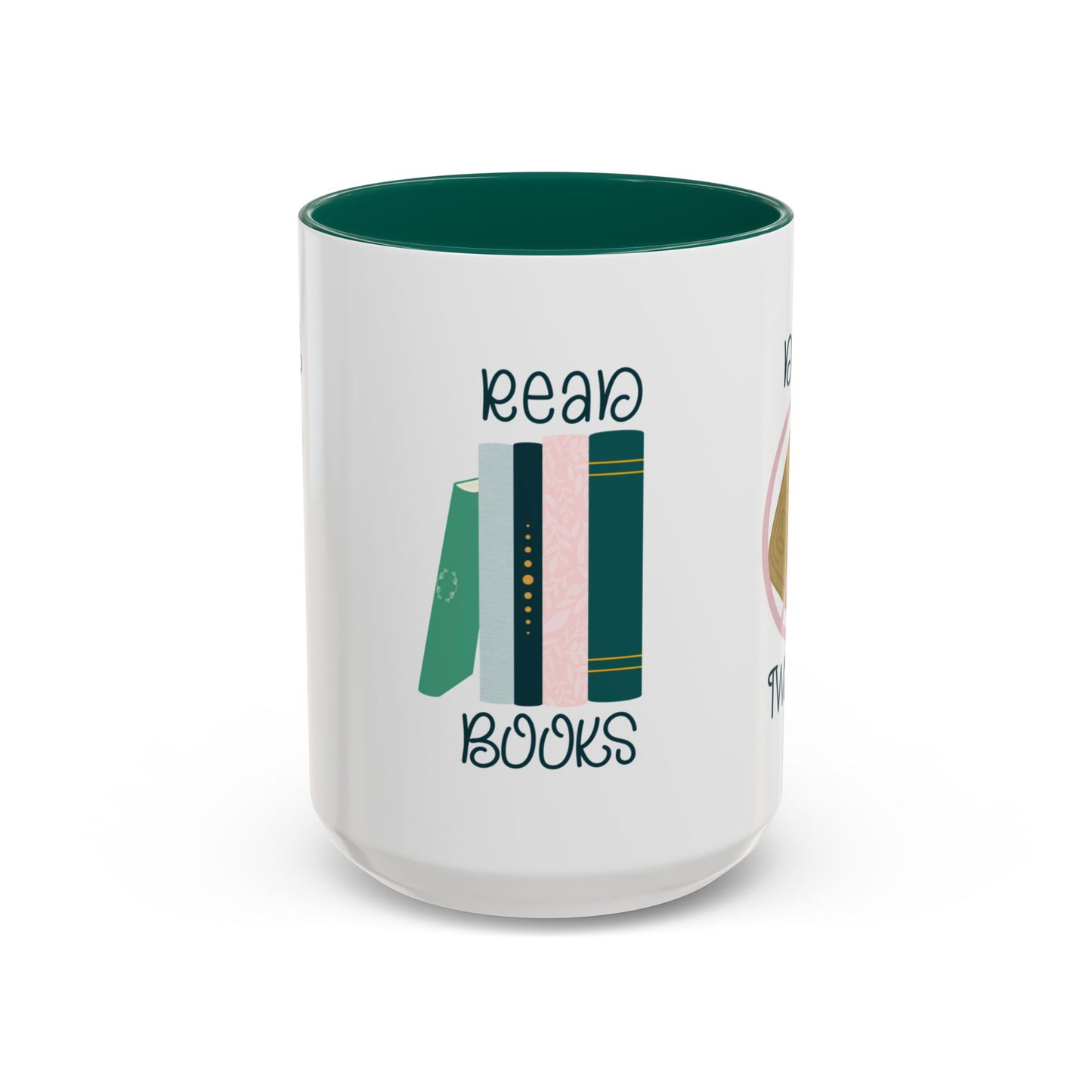 Drink Coffee Read Books Don’t Be a Twatwaffle Mug – Funny Two-Tone Book Lover Coffee Cup