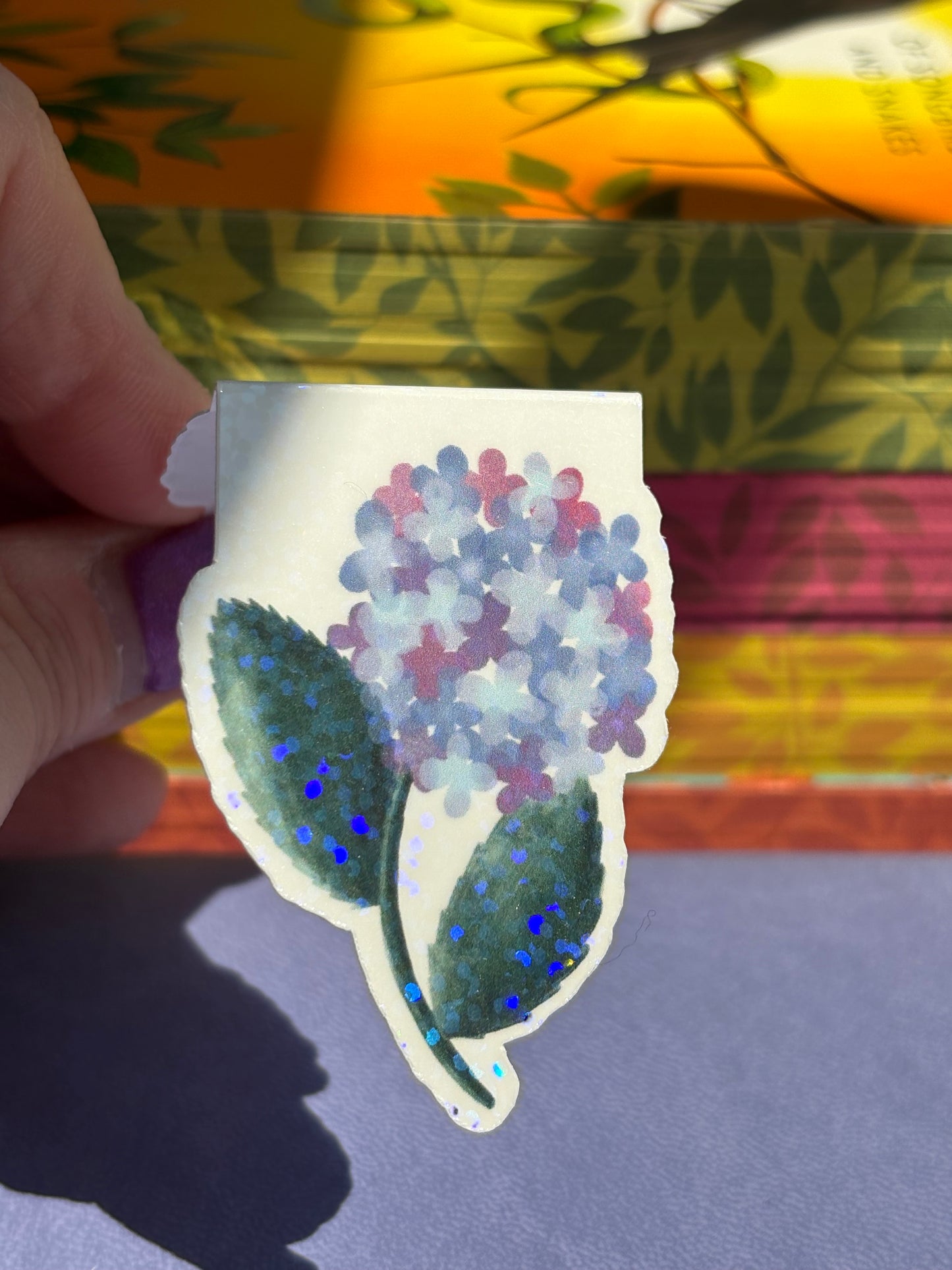 Hydrangea Magnetic Bookmarks – Original Hand-Drawn Design in 3 Colors