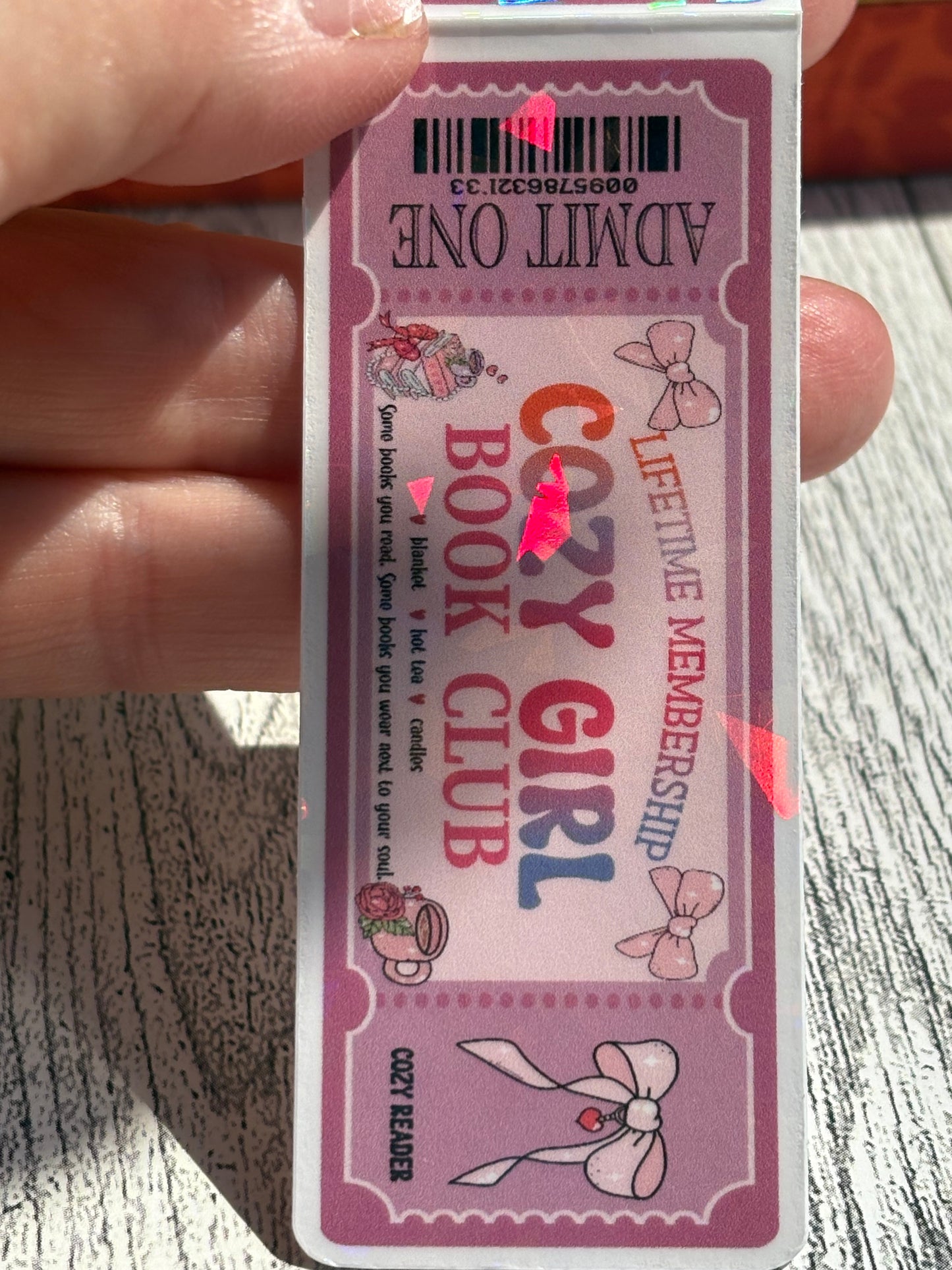 Book Club Ticket Magnetic Bookmarks – Fun Membership-Style Reading Accessories