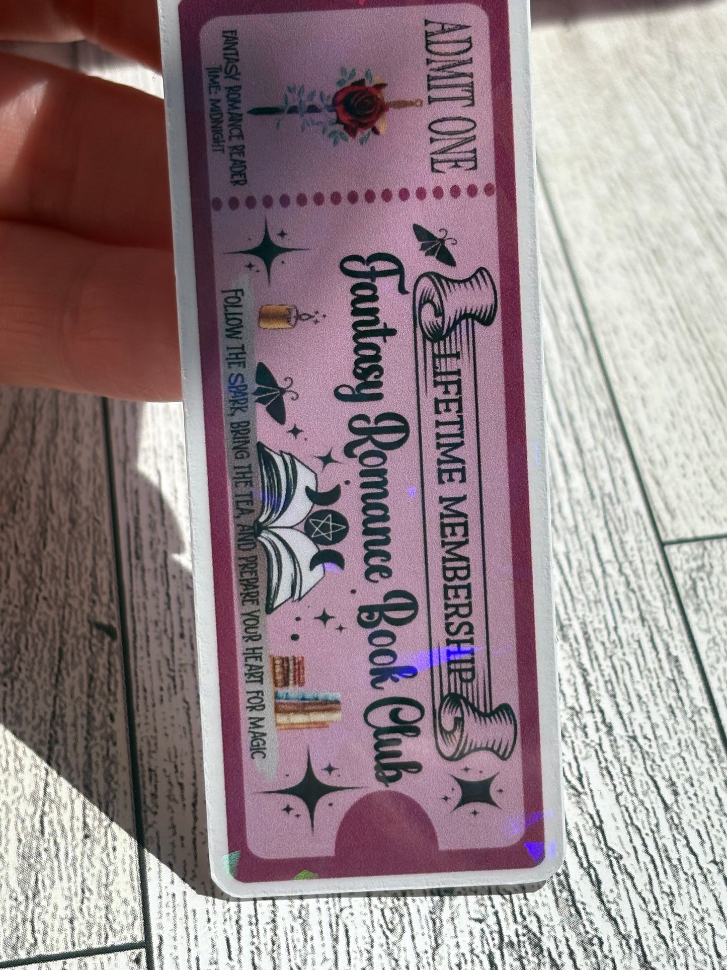 Book Club Ticket Magnetic Bookmarks – Fun Membership-Style Reading Accessories