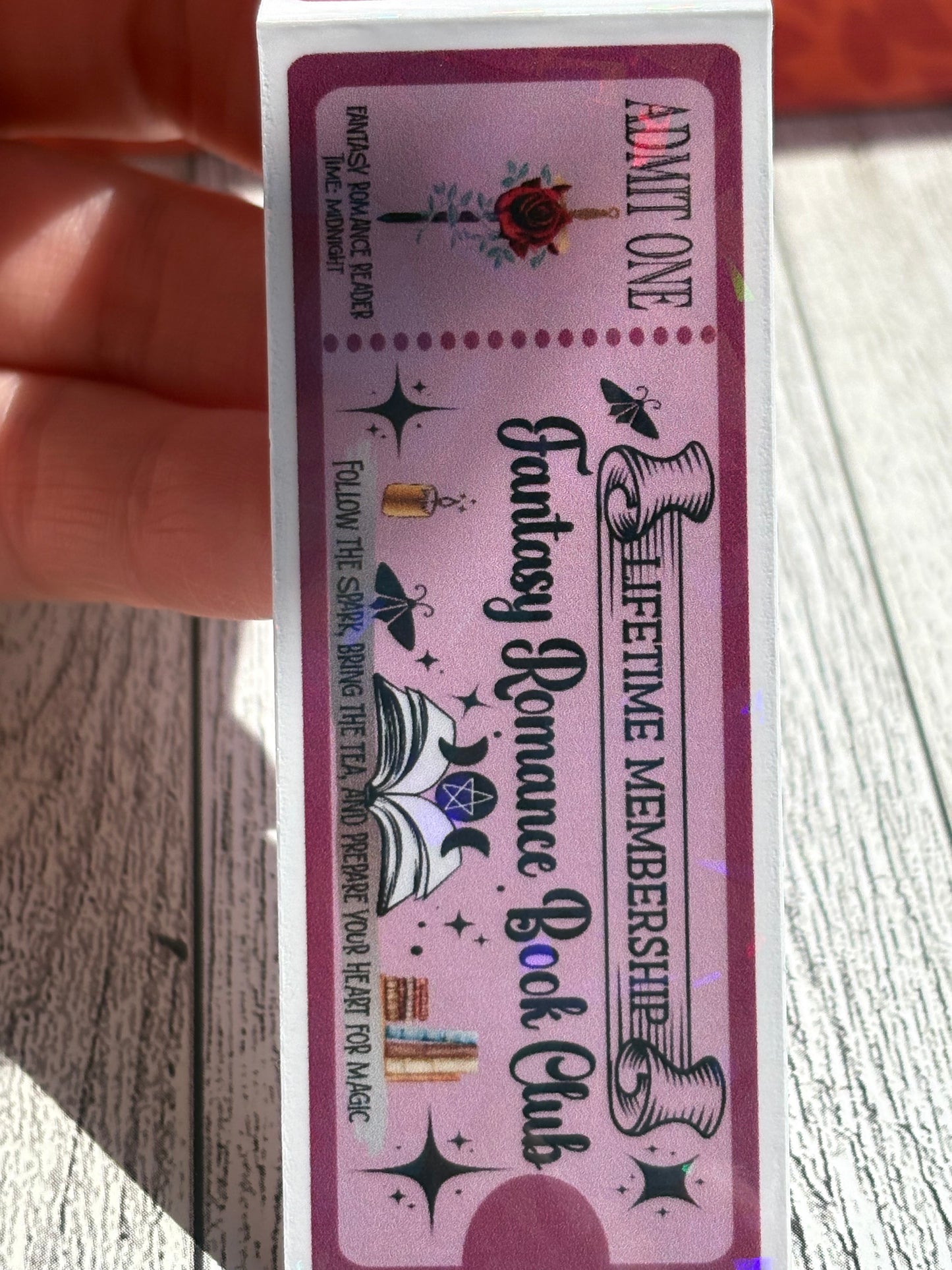 Book Club Ticket Magnetic Bookmarks – Fun Membership-Style Reading Accessories