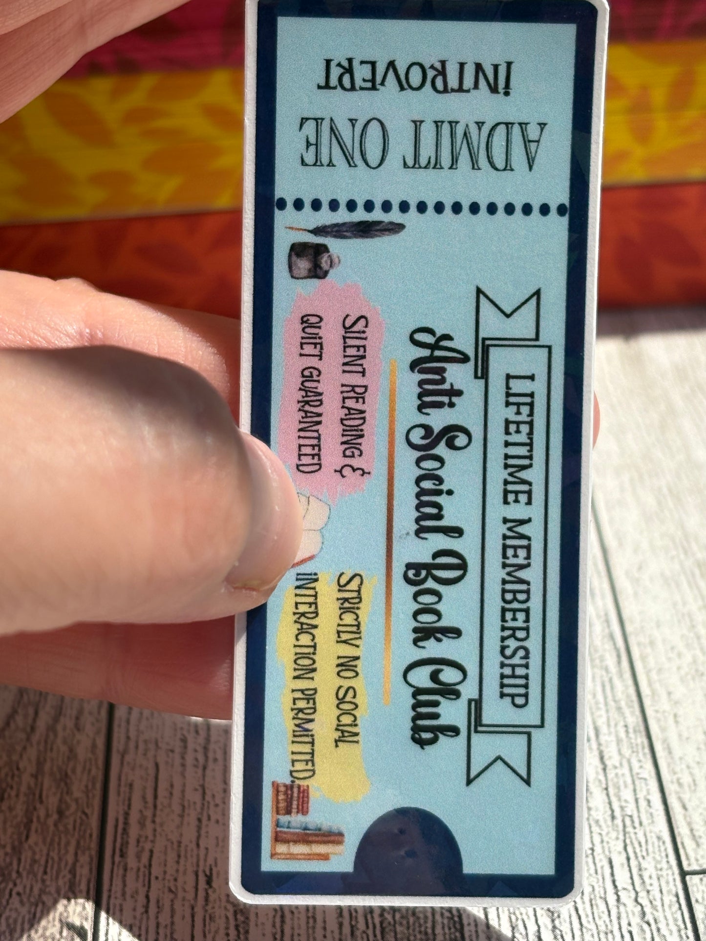 Book Club Ticket Magnetic Bookmarks – Fun Membership-Style Reading Accessories