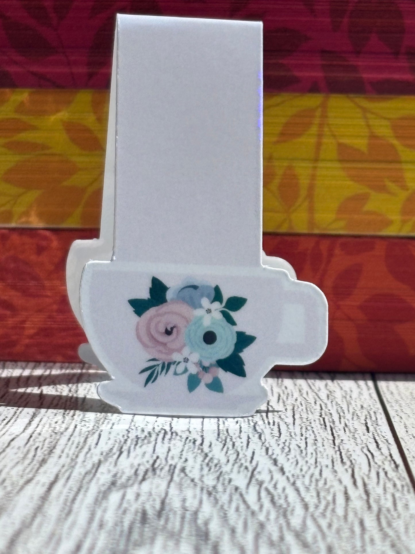 Floral Magnetic Bookmarks – Heart, Coffee Cup & Flower Designs