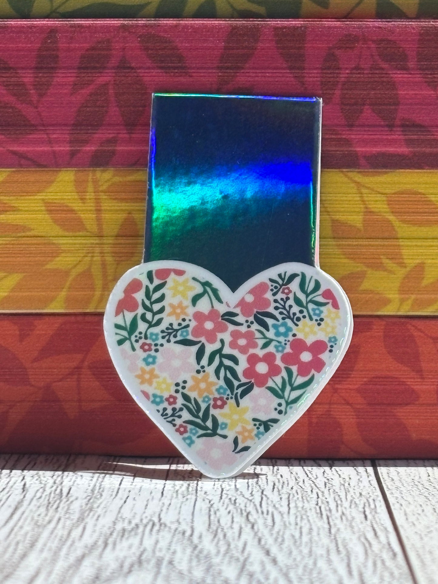 Floral Magnetic Bookmarks – Heart, Coffee Cup & Flower Designs