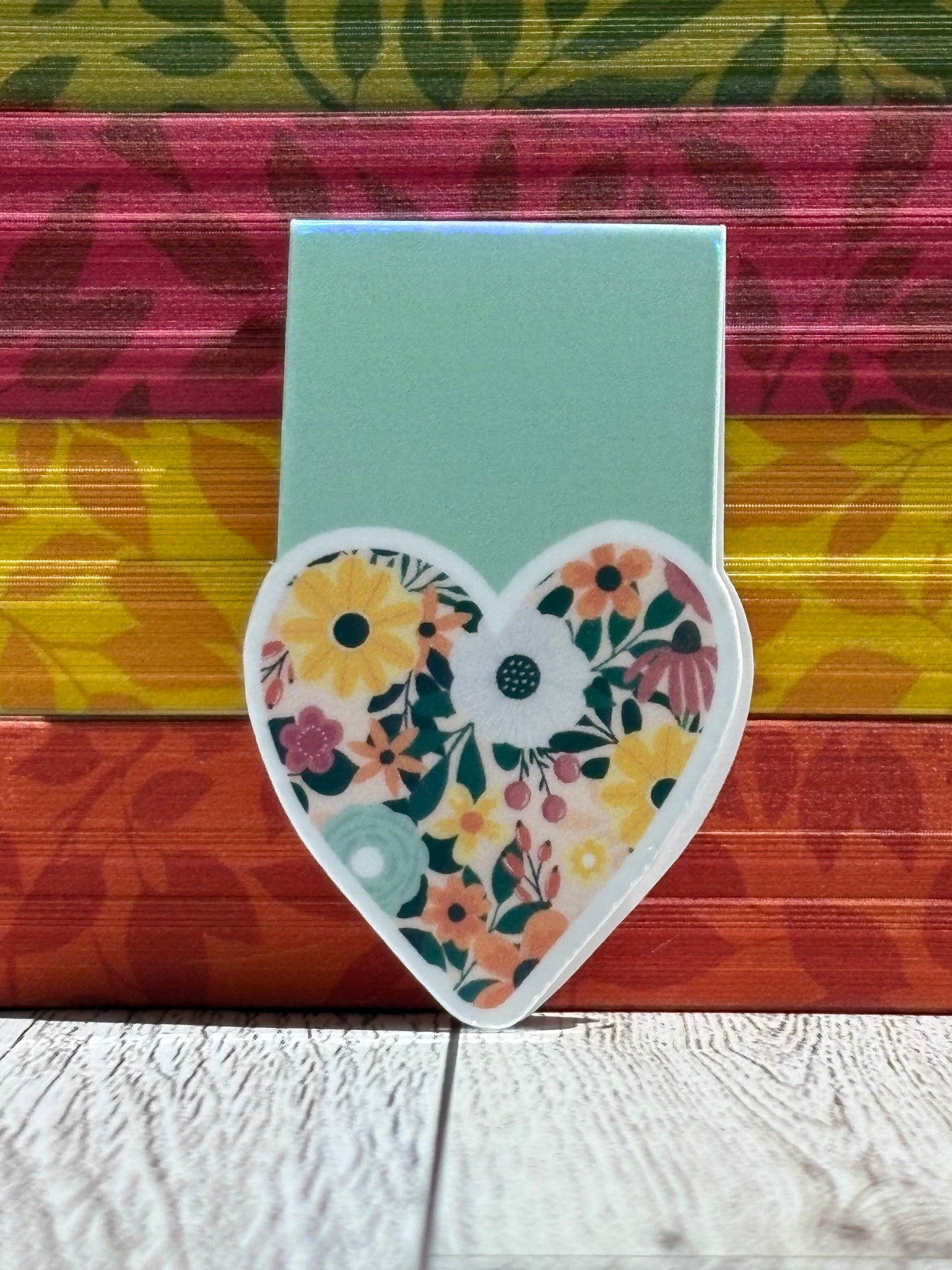Floral Magnetic Bookmarks – Heart, Coffee Cup & Flower Designs