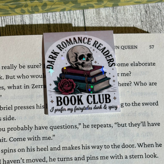 Dark Romance Readers Book Club Magnetic Bookmark – Spicy & Gothic Design