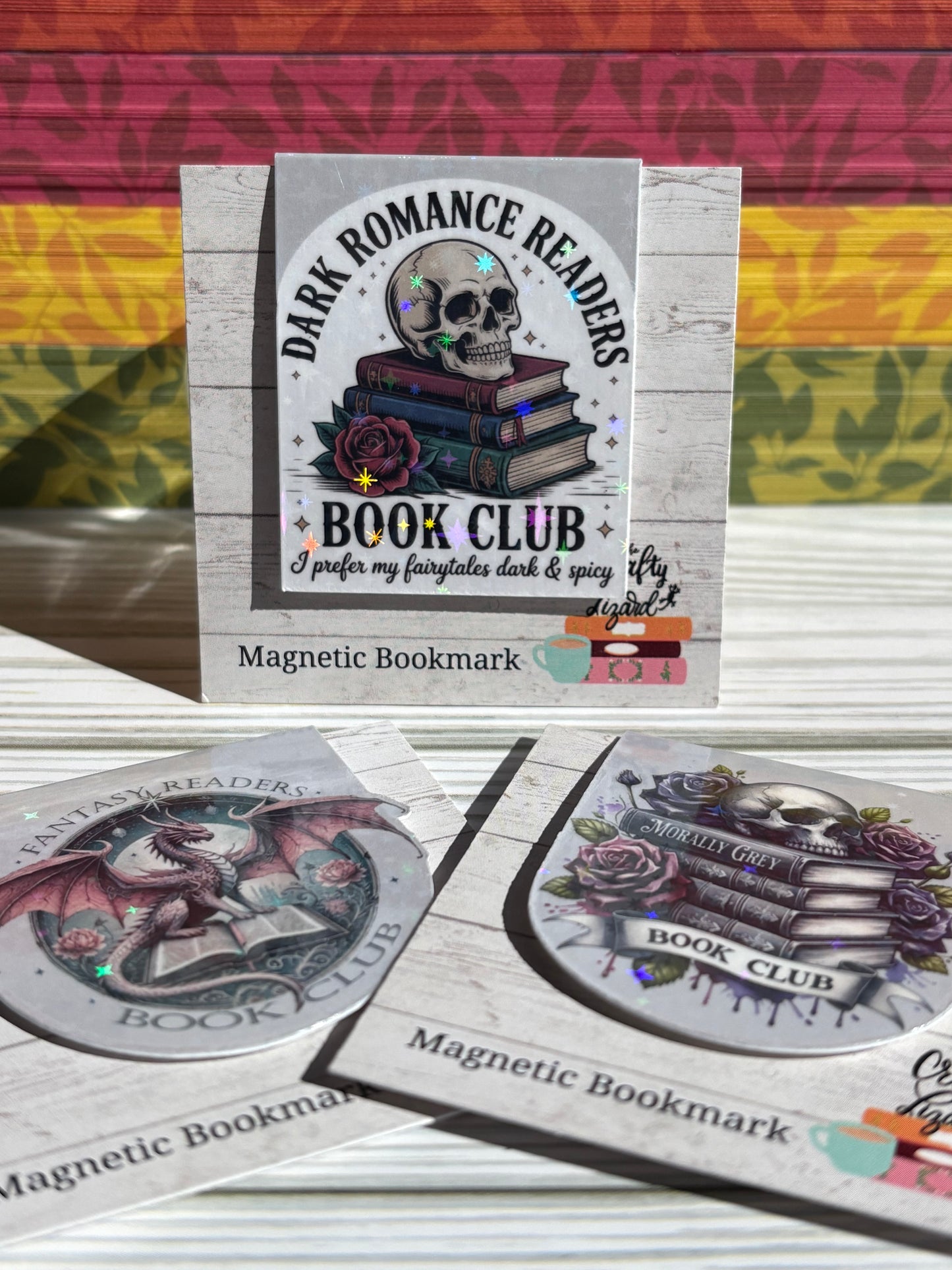 Dark Romance Readers Book Club Magnetic Bookmark – Spicy & Gothic Design