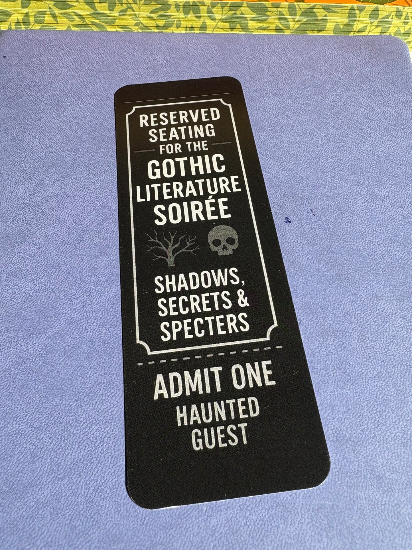 Literary Ticket Bookmarks – Dark Academia, Gothic, Fantasy & Banned Book Designs