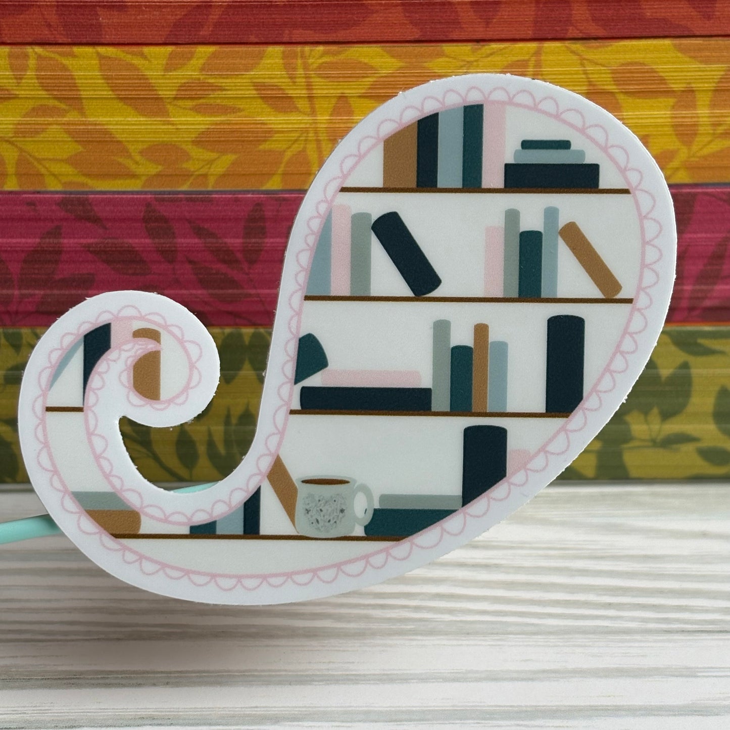 Bookish Shelf Sticker | Cozy Reading Aesthetic Book Lover Vinyl Sticker