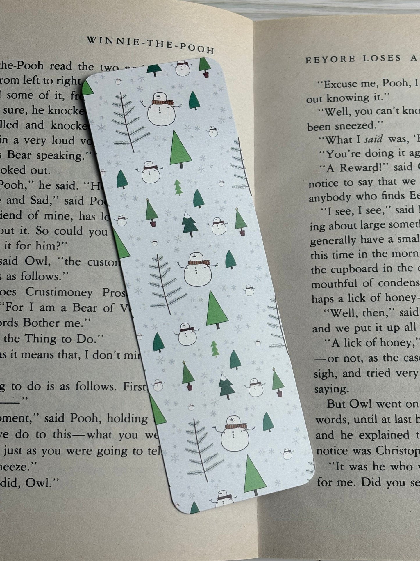 Snowman Winter Wonderland Bookmark — Cozy Winter Reading Gift