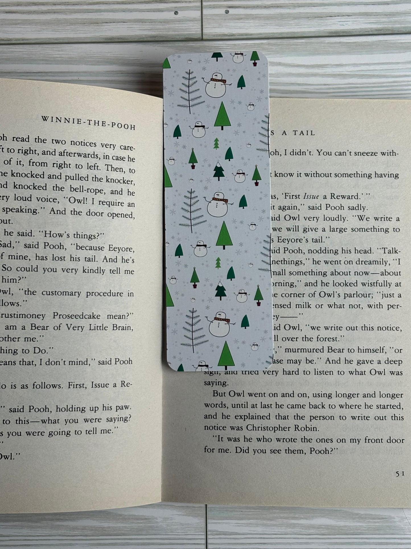 Snowman Winter Wonderland Bookmark — Cozy Winter Reading Gift