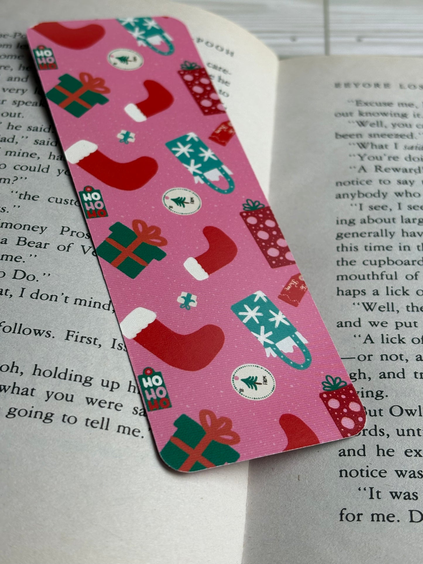 Holiday Bookmarks — Cozy Winter Reading | Books & Cocoa, Stockings, Snowflakes