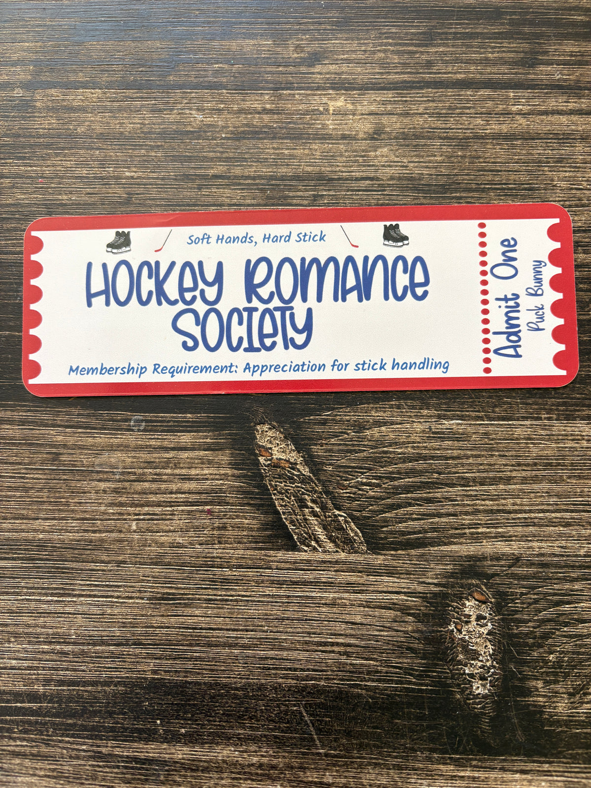 Hockey Romance Society Bookmark | Sports Romance Book Lover Gift