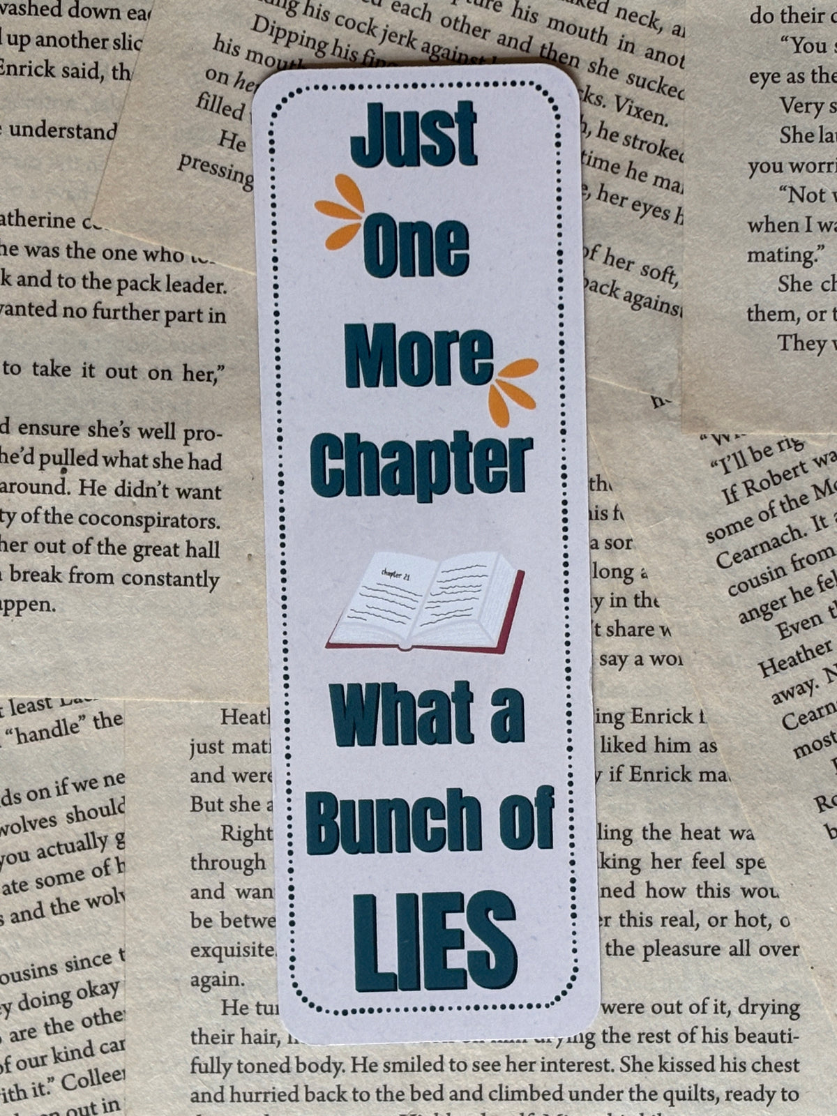 Just One More Chapter Bookmark | Funny Book Lover Bookmark