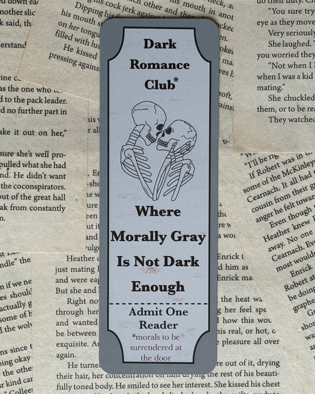 Dark Romance Club Bookmark | Morally Gray Bookish Bookmark for Romance Readers