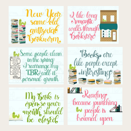 The Snarky Bookworm 2026 Wall Calendar | A Year of Bookish Snark by The Crafty Lizard