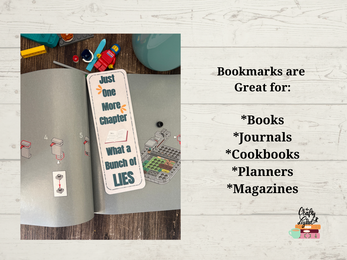 Just One More Chapter Bookmark | Funny Book Lover Bookmark