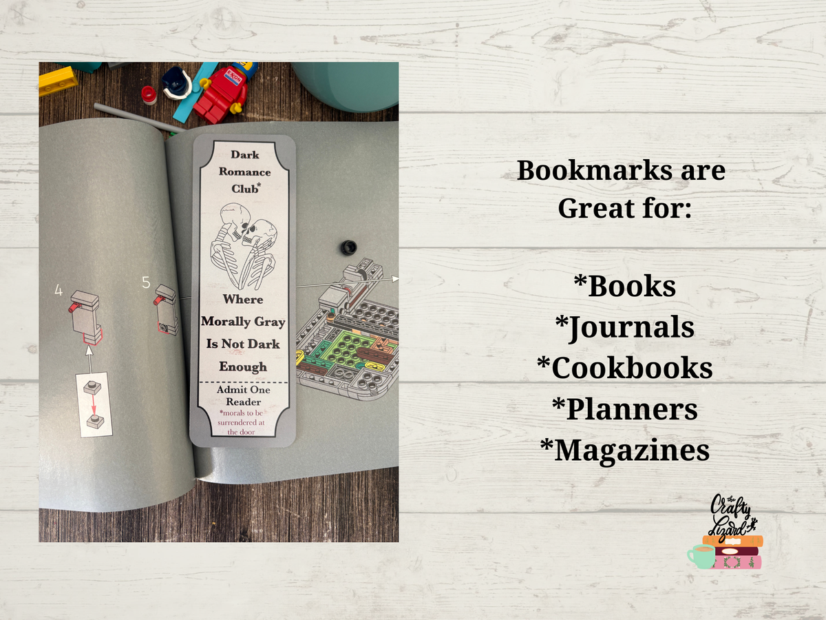 Dark Romance Club Bookmark | Morally Gray Bookish Bookmark for Romance Readers